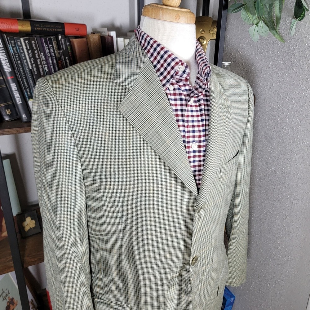 Canali Modello AL 1330/00 Mens Sport Coat 3 Button Multi Color Houndstooth 42R - Picture 10 of 16